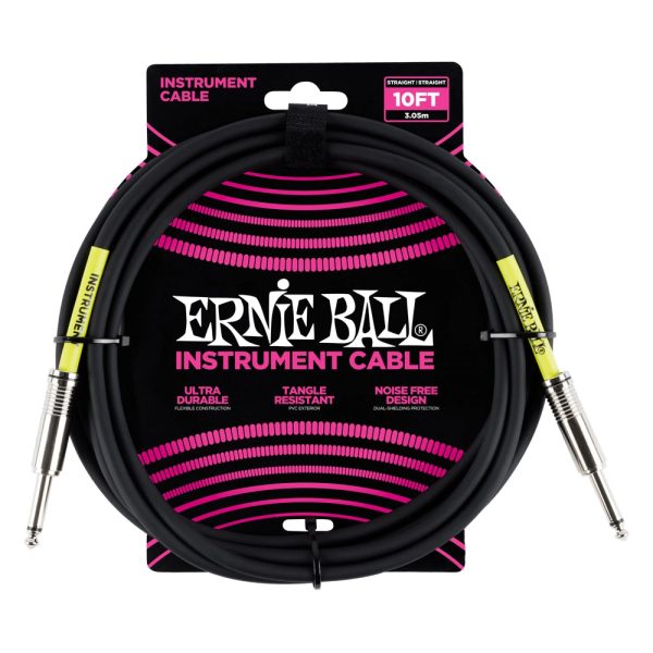 Ernie Ball Straight Instrument Cable - Black 10 ft. on Sale