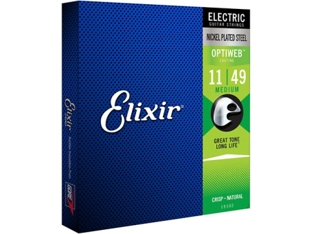 Elixir Electric Guitar Strings with OPTIWEB Coating, Medium (.011-.049) on Sale