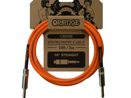 Orange Crush 10  Instrument Cable with Straight Connectors - CA034 Online Sale