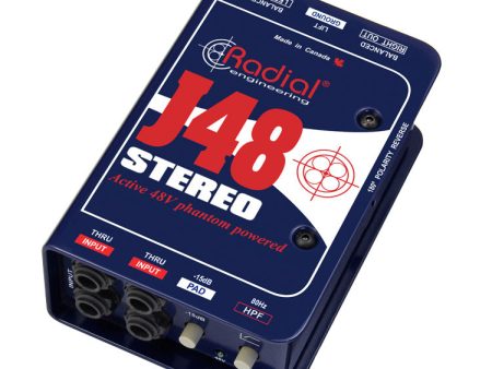 Radial Engineering J48 Stereo Phantom Powered Active DI Box Cheap