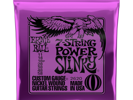 Ernie Ball 11-58 Custom Gauge Power Slinky 7-String Electric Guitar String Set Fashion