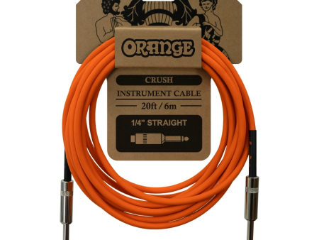 Orange Crush 20  Instrument Cable with Straight Connectors - CA036 For Sale