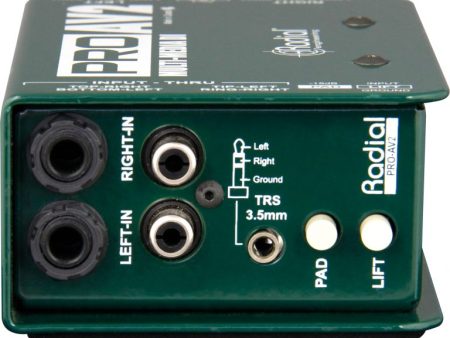 Radial Engineering ProAV2 - Audio Video Passive Stereo DI Box Discount