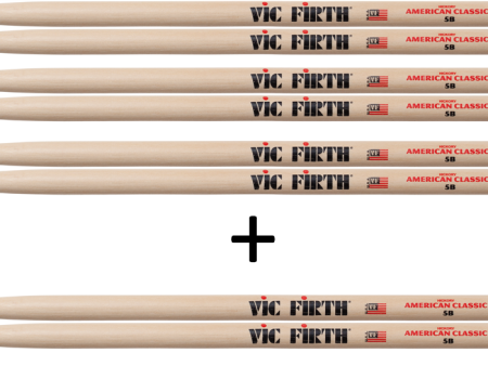 Vic Firth 4 for 3 5B Drumstick Pack For Sale