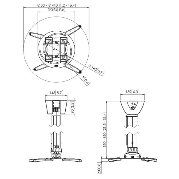 Vogels PPC 2555 Projector Ceiling Mount Online Hot Sale