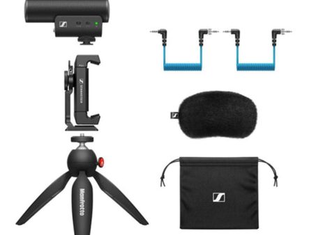 Sennheiser MKE 400 Mobile Kit - Incl. MKE 400 Mic, Manfrotto PIXI Mini Tripod & Smartphone Clamp (Each) Supply