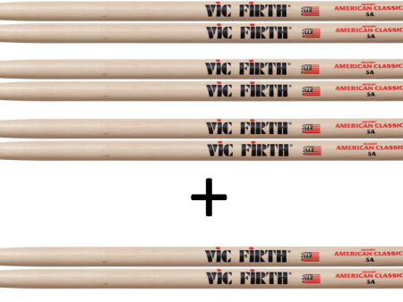 Vic Firth 4 for 3 5A Drumstick Pack Sale