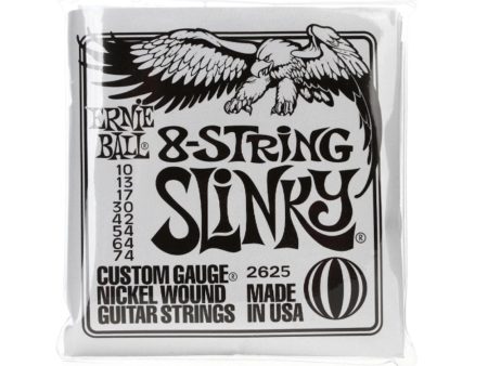 Ernie Ball 2625 Regular Slinky 8-string Nickel Wound Electric Guitar Strings - .010-.074 For Sale