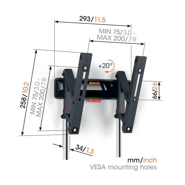 Vogels TVM 3215 Tilting TV Wall Mount - 19 to 43  (Each) Online