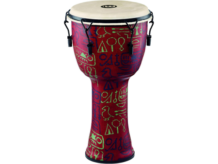 Meinl Mechanically Tuned Djembe with Synthetic Shell and Goat Skin Head 12 in. Pharaoh s Script Fashion