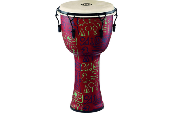 Meinl Mechanically Tuned Djembe with Synthetic Shell and Goat Skin Head 12 in. Pharaoh s Script Fashion