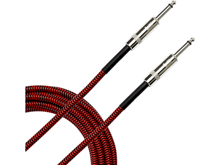 D Addario Planet Waves Braided Instrument Cable 15 ft. Red Hot on Sale