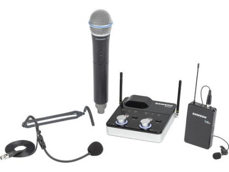 Samson Concert 288m Dual-Channel Wireless Lavalier Headset & Handheld Microphone System Discount