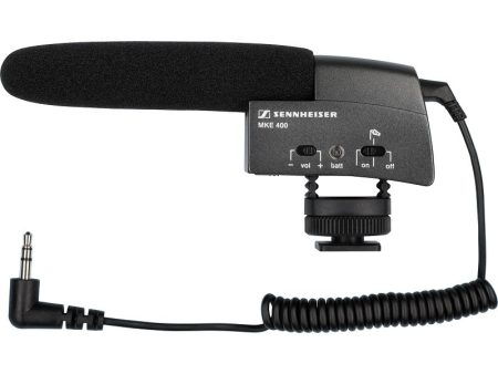 Sennheiser MKE 400 - Rifle Microphone for Semi-professional Cameras, 3.5mm Stereo Mini Jack (Each) Online Sale